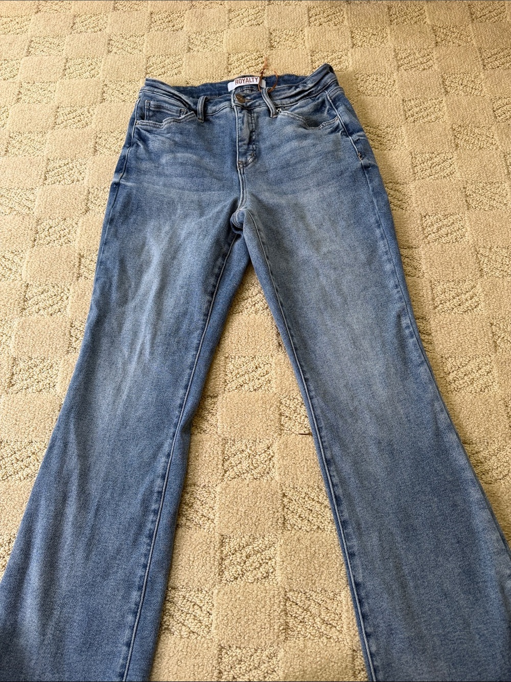 Royalty For Me Light Blue High-Rise Flare Jeans